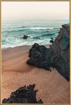 JUNIQE - Poster met kunststof lijst Antlantic Ocean Coast -30x45