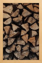 JUNIQE - Poster in houten lijst Woody Textures -30x45 /Bruin