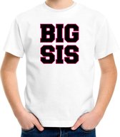 Big sis cadeau t-shirt wit voor meisjes / kinderen - meisje - grote zus shirt XS (110-116)