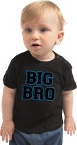 Big bro cadeau t-shirt zwart voor peuter / kinderen - Aankodiging zwangerschap grote broer 92 (11-24 maanden)