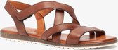 TwoDay leren dames sandalen - Cognac - Maat 41 - Echt leer