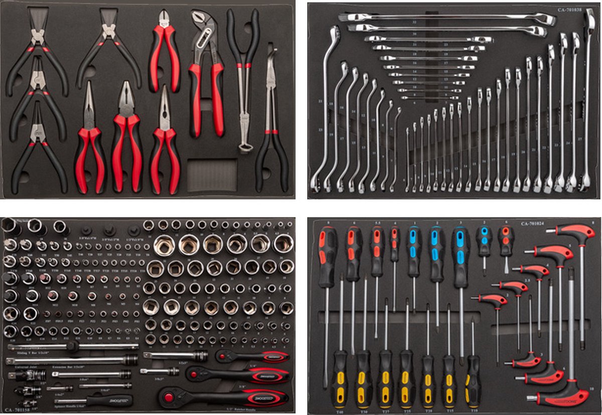 Smoos® Smoos gereedschapsset Professional 231-delig in softmodules - voor 4 lades
