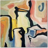Schilderij - Abstracte figuren, multi-gekleurd, 100x100, wanddecoratie