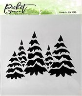 Field of Snowy Trees Stencil (SC-178)