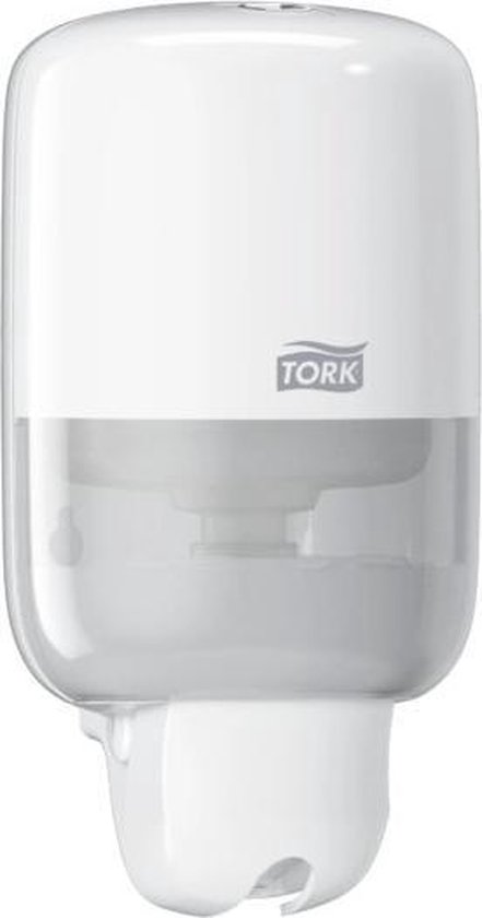 Tork Mini Distributeur de Savon Liquide Plastique Blanc S2