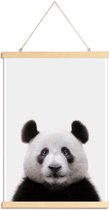 JUNIQE - Posterhanger Panda -40x60 /Wit & Zwart