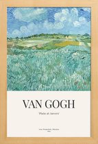 JUNIQE - Poster in houten lijst Van Gogh - Plain Near Auvers (1890)