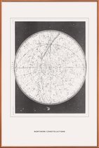JUNIQE - Poster met kunststof lijst Northern Constellations -30x45