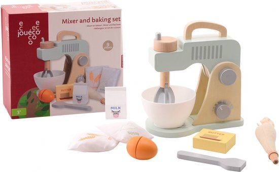 Jouéco Mixer en bakset Speelgoedkeukenmachine - 10-delig Duurzaam van Jouéco — afbeelding 5