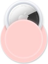 Telefoonglaasje Hoesje Zelfklevend Geschikt voor Apple AirTag - Siliconen - Roze