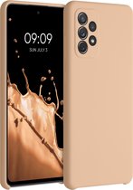 kwmobile telefoonhoesje voor Samsung Galaxy A72 - Hoesje met siliconen coating - Smartphone case in baby perzik