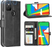 Portemonnee Book Case Hoesje Geschikt voor: Google Pixel 5 - zwart