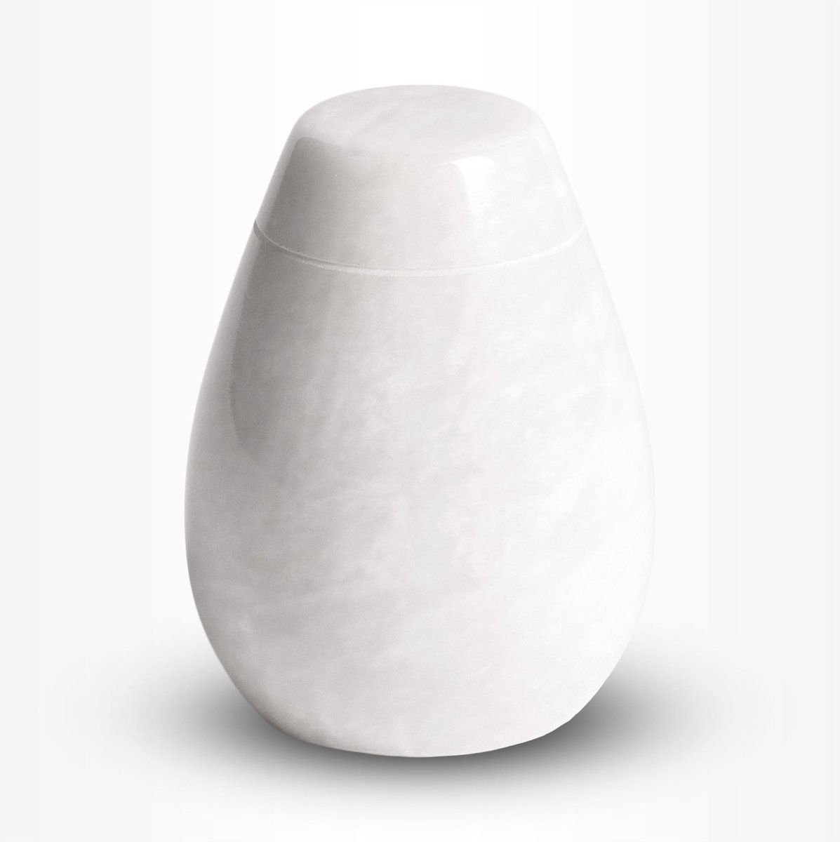 Natuursteen Urn Mini 80 ml Wit - Urn voor Menselijke As - Crematie Urn voor As Volwassenen