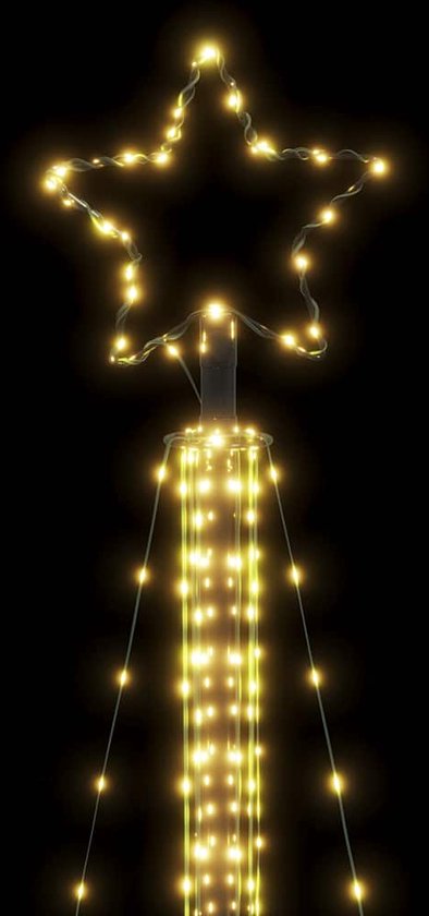 vidaXL - Éclairage de sapin de Noël - 525 - blanc chaud - LED - 302 - cm