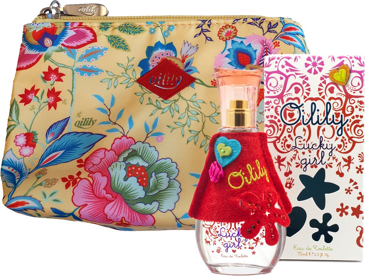 Goedkoopste Oilily Parfum - Lucky Girl Eau De Toilette met Toilettas - Kinder Parfum Meisjes - 75 ml