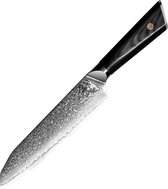 Couteau japonais Santoku Homizu - 18cm - couteau damas AUS10/G10 - coffret cadeau