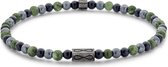Frank 1967 Junior - 7FJB-0035-M - bracelet de perles garçons - agate mousse, hématite et agate noire - 4 mm - 16 cm