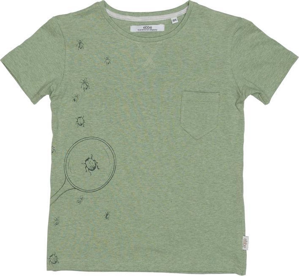 Ebbe - jongens T-shirt - Pastel green melange - Maat 140