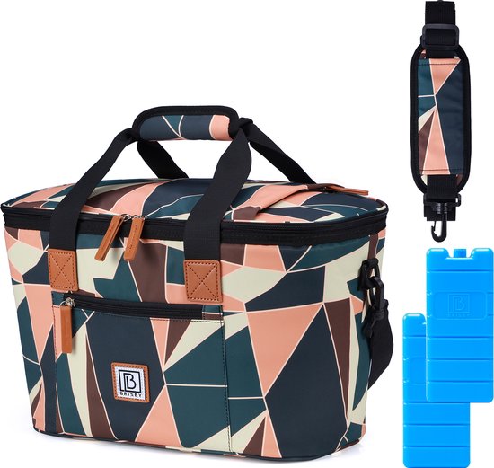 Brisby Sac isotherme 4 couches – Sac de courses 21 litres – Couleurs abstraites