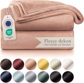 Blumtal - Fleece Deken - Super Zacht Fleece Plaid 130x150 cm - Oud Roze