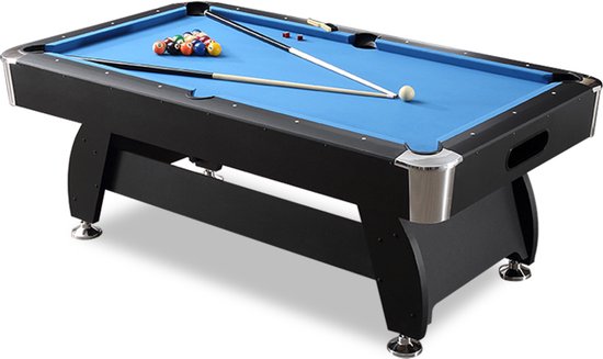Strength - 7FT Biljarttafel - Pooltafel Blauw-Zwart - Hobby Biljart 7FT - Sterk en Stijlvol
