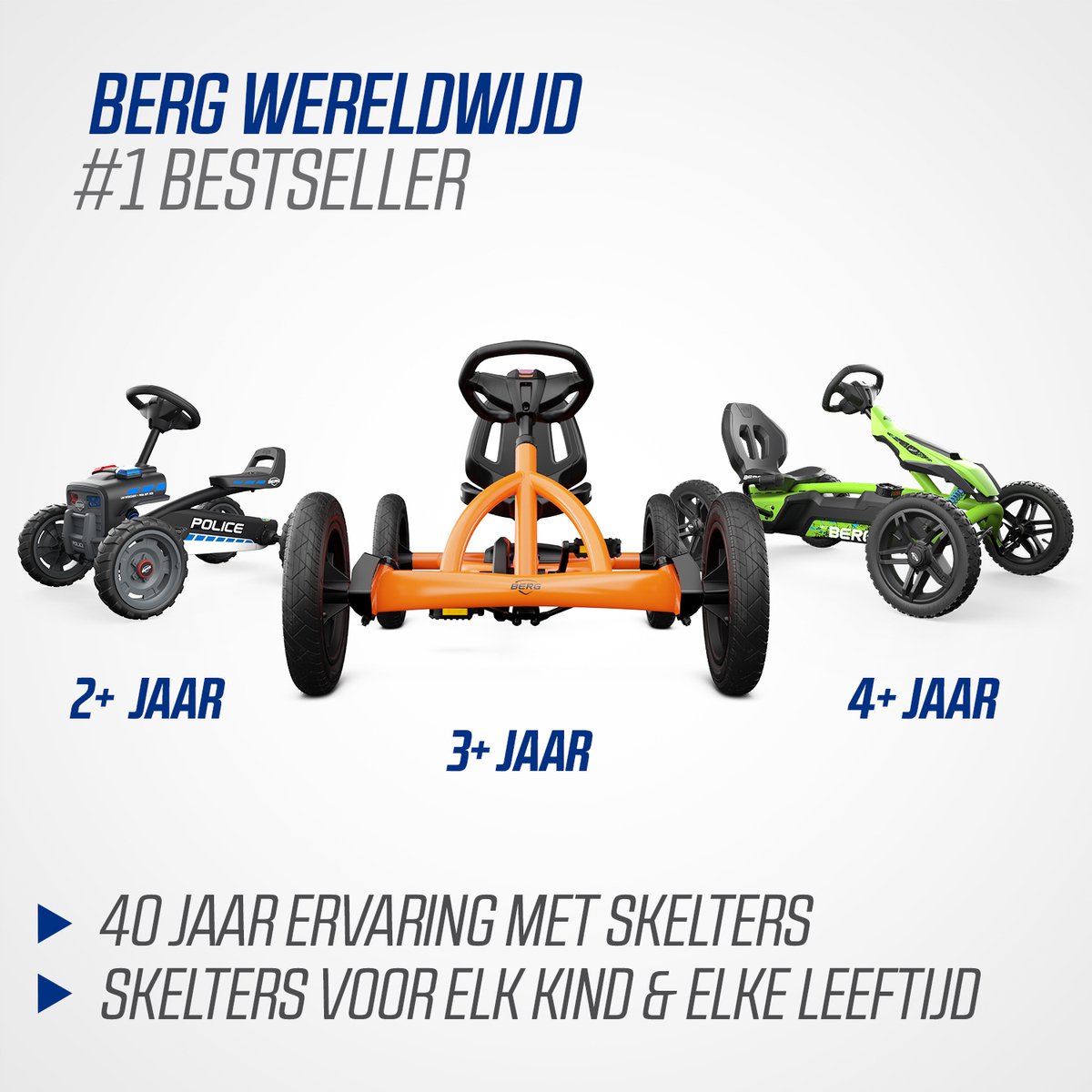 BERG Buddy Classic Blue Skelter - 3+ Jaar - Vrijloopautomaat - Verstelbare Stoel - Limited Edition - Blauw — afbeelding 4