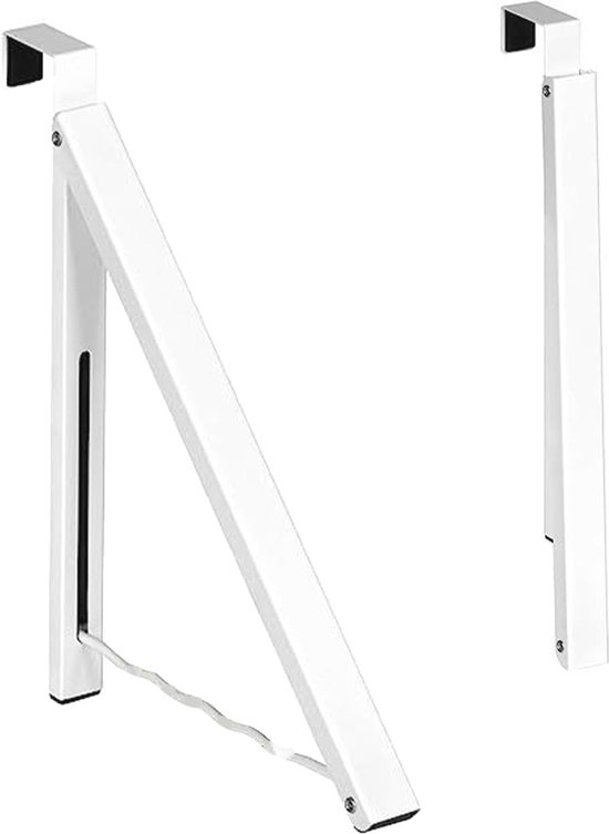 Opklapbaar wandrek voor kleding, 76 cm lange stang met 2 muurbeugels, roestvrij staal, stevig, afneembaar en multifunctioneel: kledingrek, droogrek of plantenhanger, ruimte bovenop voor legplank