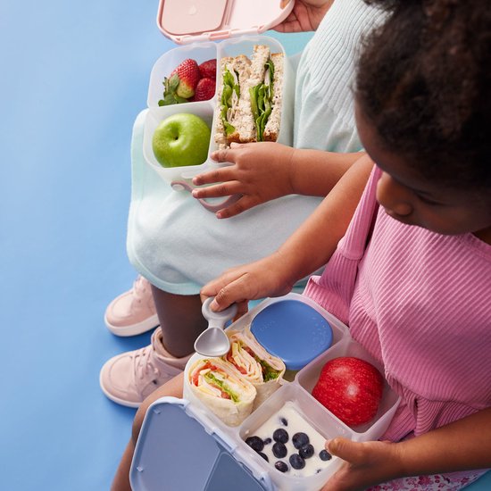 b.box Mini boîte à lunch | Boîte Bento à 3 compartiments (dont 2 étanches) | Idéal pour les tout-petits, déjeuners et Snacks pour les Enfants | Pour un fruit Heel | Sans BPA