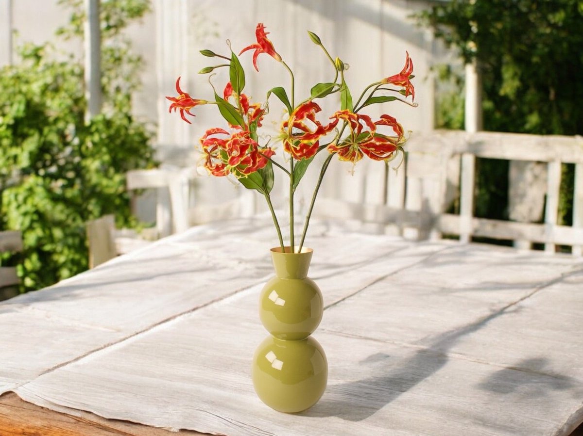 Winq Kunstbloem Gloriosa Rood-3 takken-kunstbloemen-zijden bloemen