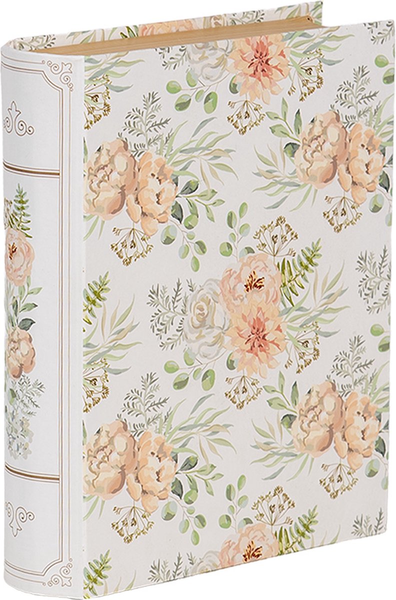 Clayre & Eef Opbergdoos Boeken 17x14x5 cm Wit Karton