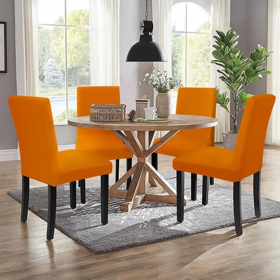 PETCUTE Eetkamerstoelhoezen stretch stoelhoezen eetkamerstoelhoezen Set van 4 Groen
