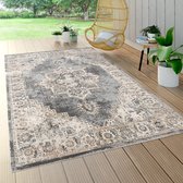 Paco Home Tapis Pour Intérieur Et Extérieur Balcon Motif Marocain Ornements Mandala Grijs 60x100 cm