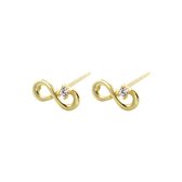Silventi 9NBSAM-G190506 Or Boucles d' Clips d'oreilles - zircons - Infinity - 5 x 2,8 mm - 14 carats - Or