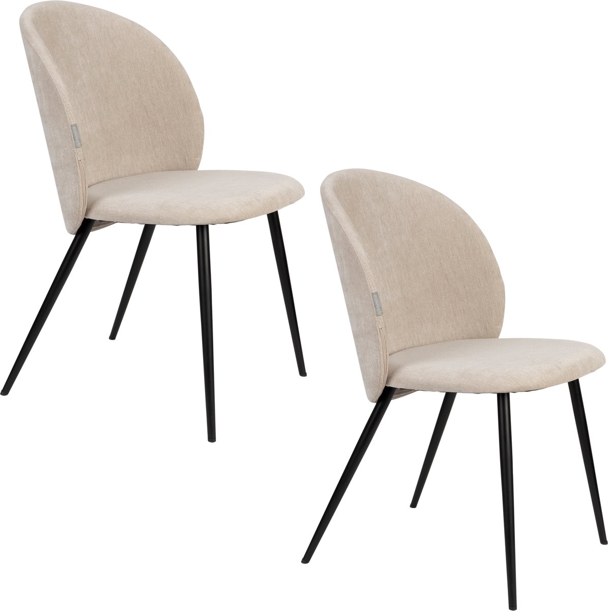 Cozy Eetkamerstoelen Beige - Set van 2