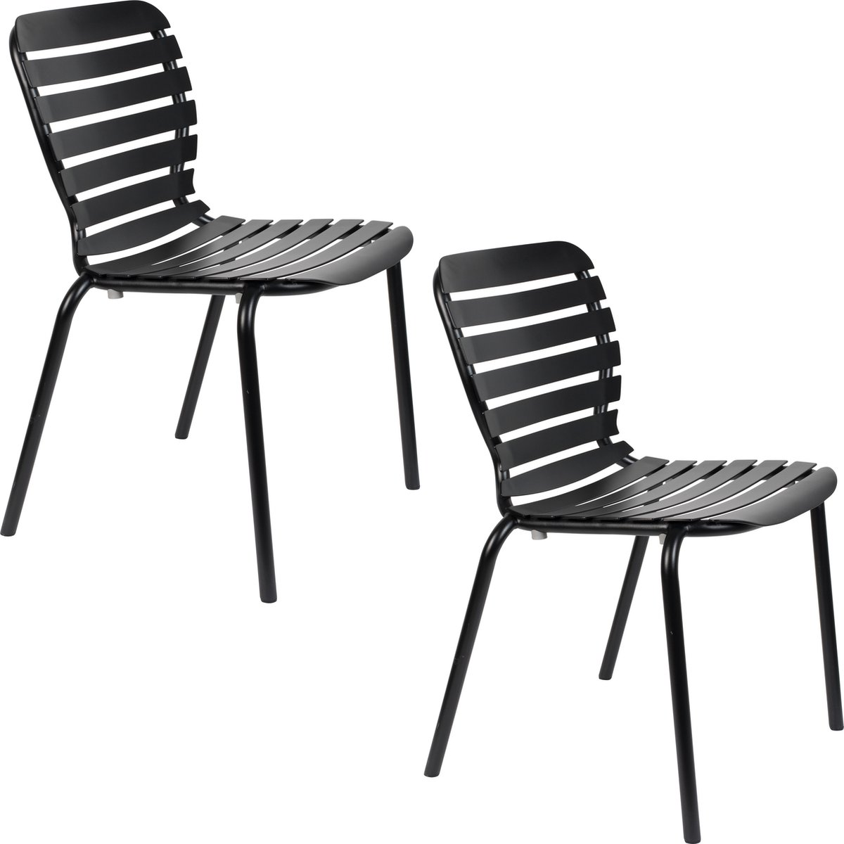 Zuiver Vondel Tuinstoel Zwart - Set van 2