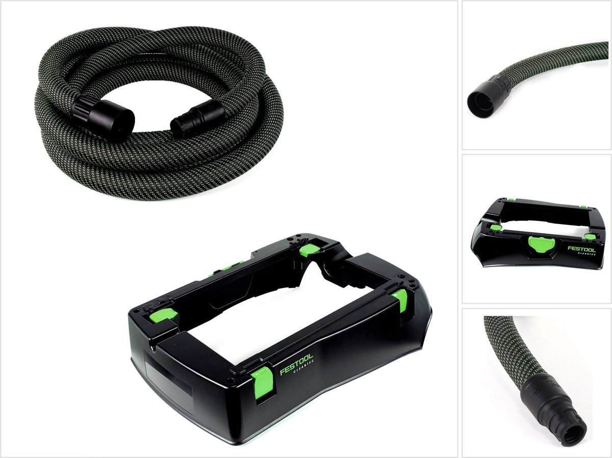 Festool afzuigkap CT 26/36 FL VP (204040) voor CTL/CT/CTM 26,36 + Festool afzuigslang D 27/32 x 5,0 m-AS/CT – antistatisch, glad, conisch (500678)