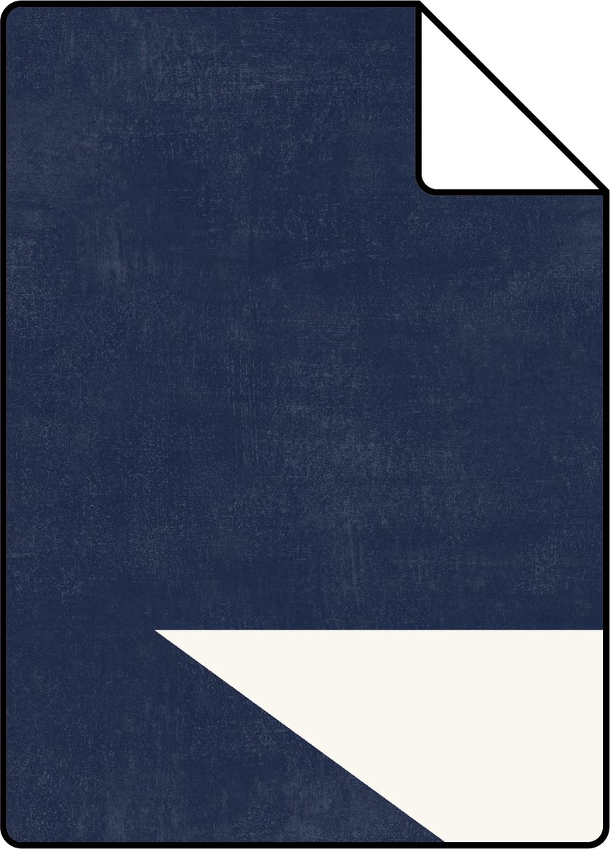 Proefstaal ESTAhome behang sterren marine blauw - 26.5 x 21 cm - 136454-S