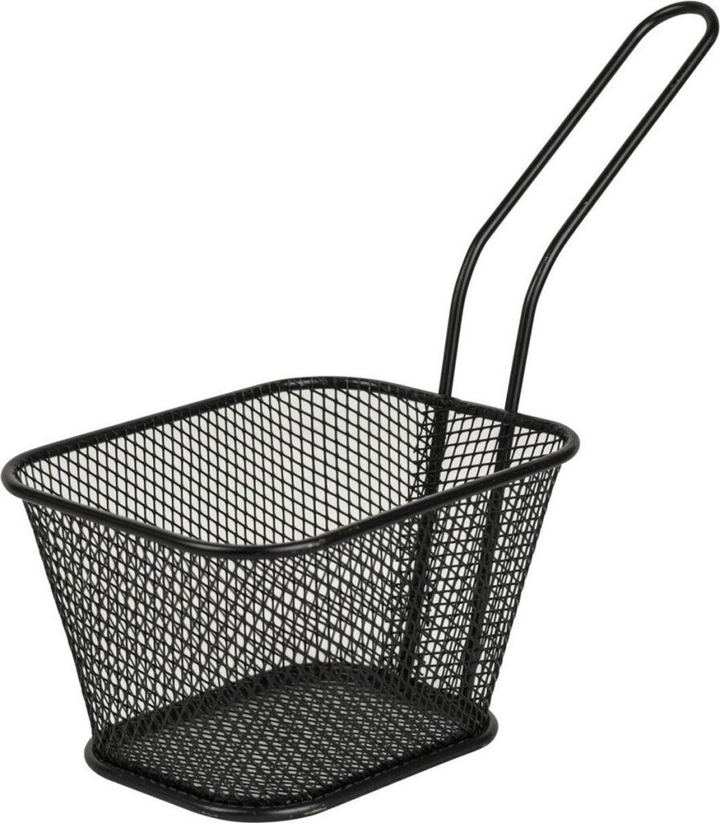 Gusta Gusta Frietmandje 10.5x8.5x13.8 cm Zwart/Aluminium