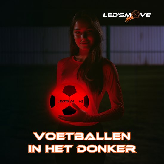 Voetbal Lumineux LedsMove | Boule Lumineuse avec Lumière | Ballon de football LED | Brillent dans le noir | Jouets lumineux | Balle Taille 5 - Modèle LS2 Traditionnel