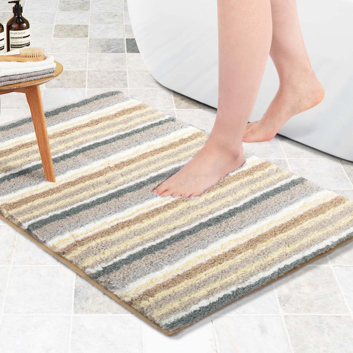 La'Moussawi ® Zachte en Luxe Waterabsorberende Badmat voor Veiligheid en Comfort in de Badkamer