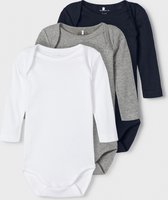 NAME IT NBNBODY 3P LS SOLID NOOS Body unisexe - Taille 50