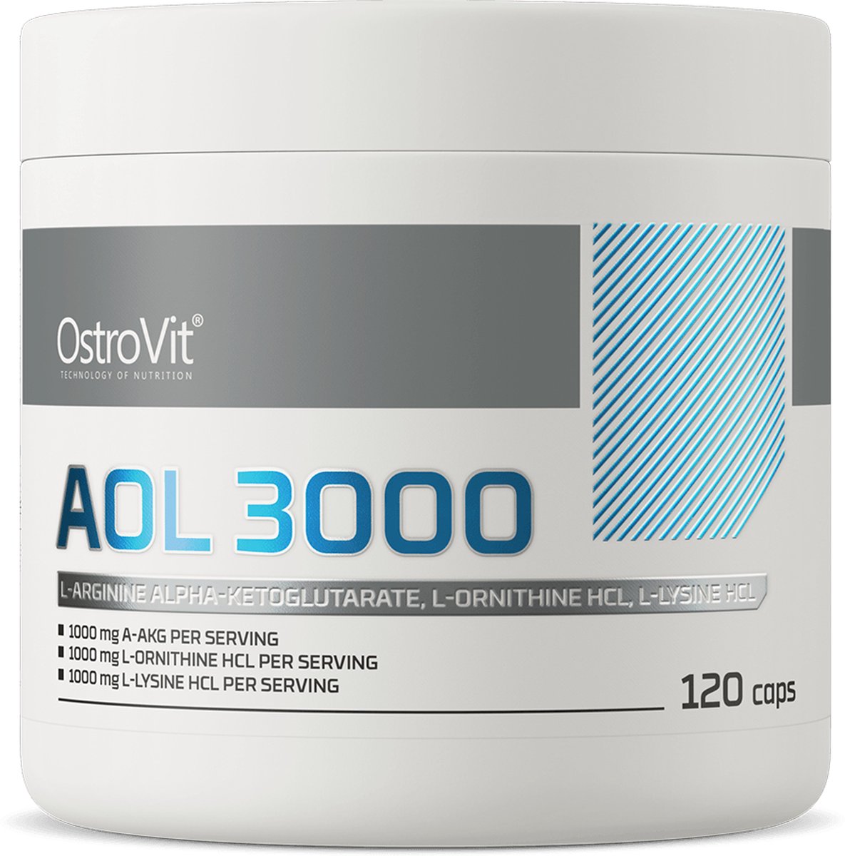 Goedkoopste Aminozuren - AOL Supplements - 1000mg L-arginine L-ornithine L-lysine - 120 Capsules - OstroVit