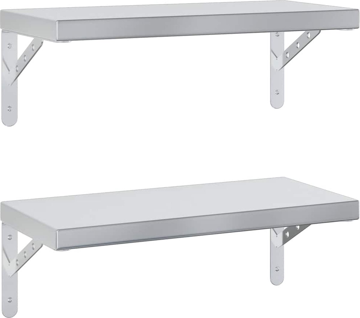 vidaXL Wandschappen zwevend 2 st 120x23,5x3,8 cm MDF hoogglans zwart