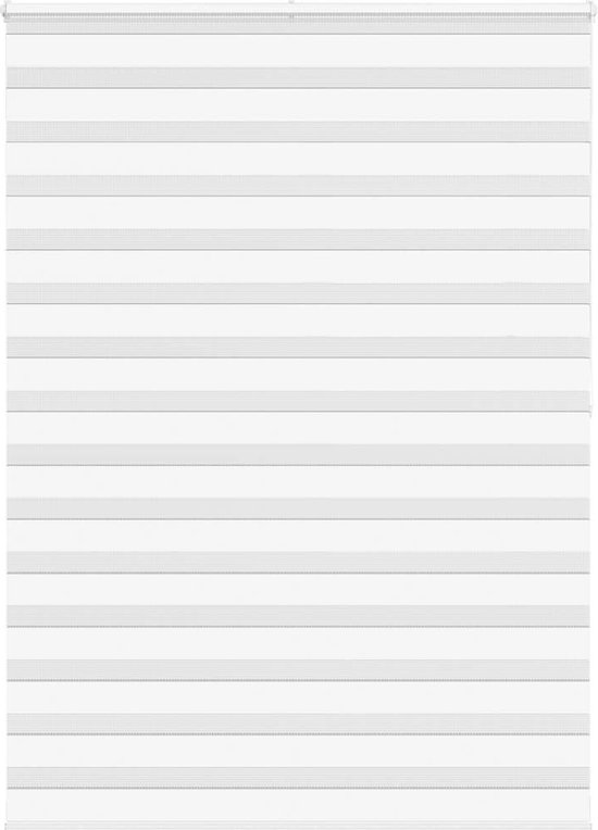 vidaXL Zebra rolgordijn 55x200 cm stofbreedte 50,9 cm polyester wit
