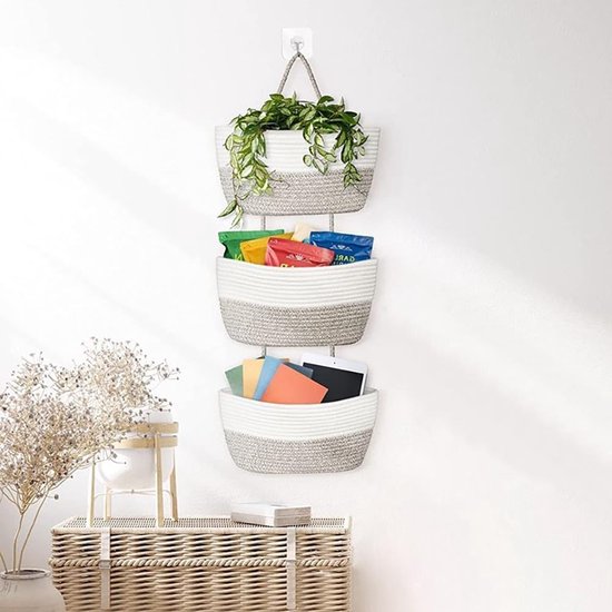 Uhidka 3 compartimenten wandmontage gember knoflook container aanrecht ui en aardappel opbergdoos met metalen lengte 40 cm Uhidka 3 compartimenten wandmontage gember knoflook container aanrecht ui en aardappel opbergdoos met metalen lengte 40 cm