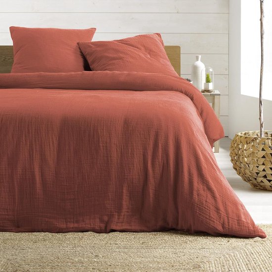 Douceur d'intérieur Angelia White Cotton Gauze 3-Piece Bedding Set (260 x 240 cm