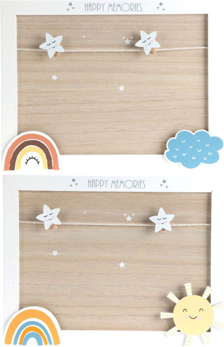 Memobord houten speelgoed regenboog voor kinderen - kleurrijk design.