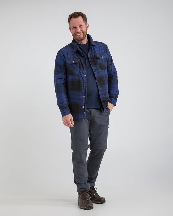 Chemise en flanelle Life Line - chemise en flanelle pour homme - Jervis - à carreaux bleus - taille 3XL