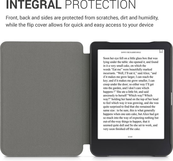 kwmobile Hoes compatibel met Tolino Shine 3 - kunstleer eReader beschermhoes Cover Case - grijs van kwmobile — afbeelding 3