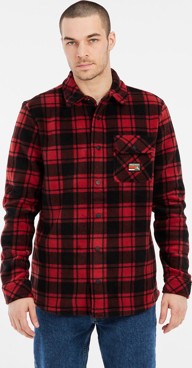 Protest Prtoutwell – Shacket Heren – Houthakkers vest – Overshirt – Tussenjas Rood